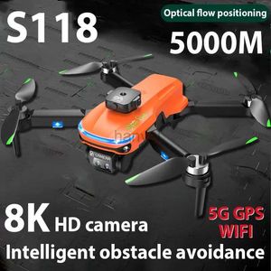 Drohnen Neue Drohne S118 HD 8K Professionaler Dual -Kamera High Hold -Modus Falten Sie MINI RC WiFI AERIAL FOTOGRAFIE Quadcopter Toys Helicopter 240416