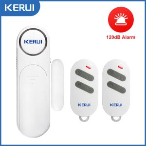 System Kerui Wireless Door/Windows Sensor Alarm 300ft 120dB Antitheft Smart Remote Control for Kids Cabinet Safety Home Security