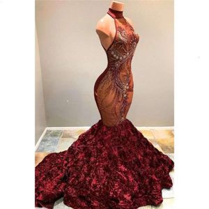 Mermaid Bury renda de renda longa vestidos de bail