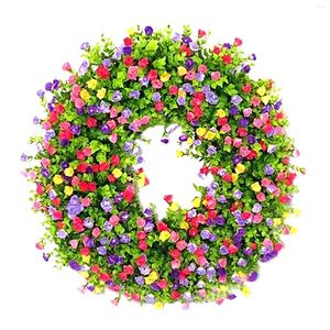 Decorative Flowers Color Wreath Colorful Spring/Summer Artificial Flower Door Decoration Fashion Wreaths & Garland