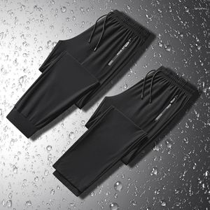 Men's Pants Fashion Summer Men Plus Size Sweat Cool Stretch Male Black Grey Thin Loose Quick-dry Long Sport Joggers Trousers