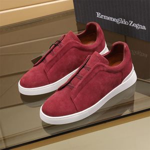 Top Zegna Designer Shoes Men Ermenegildos Zegna Dress Buty koronkowe biznesowe Busa Casual Social Party Jakość skórzane grube trampki formalne trenerzy Buty na zewnątrz 10