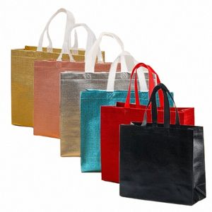 Glänsande vikbara butikspåse på vikningspåse miljövänliga handväskor stor kapacitet för rese livsmedelsväska återanvändbar shoppare väska q4sx#