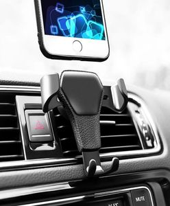 Breatamento automático Gravidade Universal Air Vent GPS Pão de celular Stand Stand Stand Grille Buckle Tipo Compatível para iPhone Androi1893619
