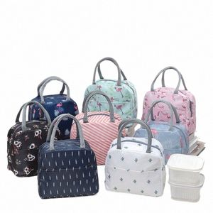 Portable Lunch Box Women Girl Cooler Bag Ice Pack Insulati Package Isolerad termisk mat Picknickpåsar Puch för barn Barn Z8ll#