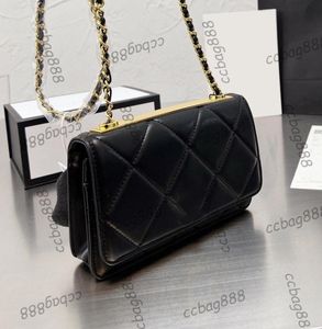 22FW Trendy Quilted Classic C Mini Flap Bags Lambskin Genuine Leather Gold Metal Hardware Matelasse Chain Crossbody Purse Card Ph3624800