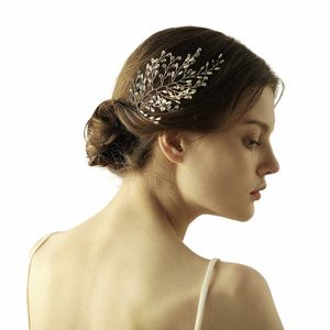o857 Vintage Bridal Hairwear Clear Crystal Handmade Bridesmaid Headband Women Pageant Festival Gift Headpiece Wed Accories C5JP#