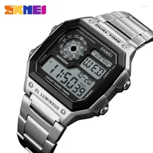 Zegarek skmei 1335 Modna retro sport męski cyfrowe zegarki męskie Waterproof Chrono Clock ELOOJ HOMBRE ELECTRONIC MĘŻCZYZN