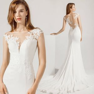 2024 Gorgeous Mermaid Wedding Dress lace satin Dubai Design Lace Appliques Backless Formal Party Gowns Vestidos De Novia Sequins Beaded Pearls mermaid Bridal Gowns