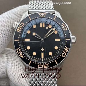 Zegarek ceramiczny ramki nttd 42 mm bez czasu na śmierć Men Orologio Sapphire Mens Watches Automatyczny ruch mechaniczny Montre de Luxe James Bond 007 S es aumatic