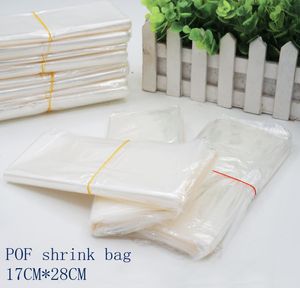 1728CMPOF krympa Wrap Bags White POF Film Wrap Cosmetics Packaging Bag Öppen Top Plastic Heat Seal Shrink Storage Bag 100 PA7613891