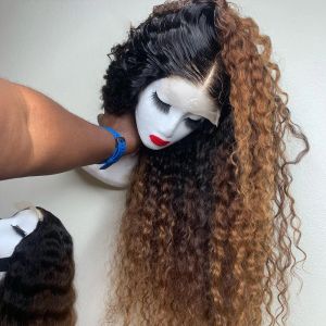 200denity curly women for women for women highlights lace wig remy hair hair wigs水波合成レースウィッグ