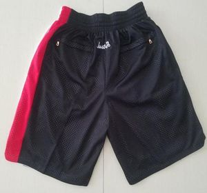 Nya shorts Team Shorts Vintage BaseKetball Shorts Zipper Pocket Running Clothes Black Red Color Just Due Size SXXL2120277