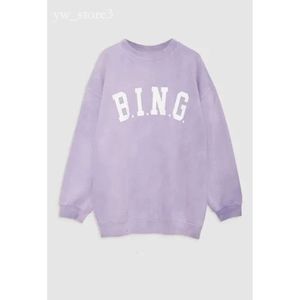 Anine Binge Sweatshirt Nuova Siger Nicchia Spaccatura Pullover Casual Lettera di moda Vintage Stampa Vinta Terre di cotone Round Cotton Trend Shee Versatile Versatile Anine Hoodies Tops 8994