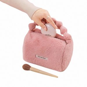 fi söta plysch kvinnor tote makeup väska resor kosmetisk toalettväska arrangör förvaringspåse bärbara smink väskor för flickor m4kp#