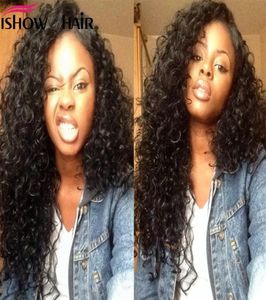 Brazilian Indian Maylasian Unprocessed Virgin Hair Deep Wave Hair 4 Bundles Ishow Top 8A Hair Weave 828inch Selling Ship269D1138096