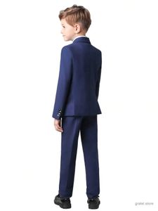 Suits 5pcs/set Little Boys Suit Set With Pants Vest ShirtTie And Jacket