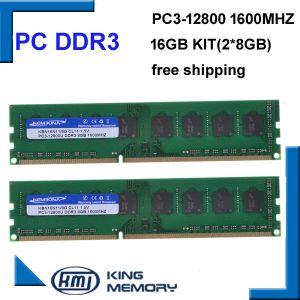 RAMs KEMBONA Free Shipping Desktop DDR3 16gb 1600Mhz 16GB (Kit of 2,2X ddr3 8GB) PC312800 Brand New work longdimm desktop