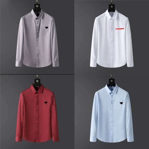 Designers masculinos camisas casuais designers de qualidade camisetas clássicas camisa de manga longa clássica letra colorida sólida blusa de outono de primavera plus size s/m/l/xl/2xl/3xl/4xl