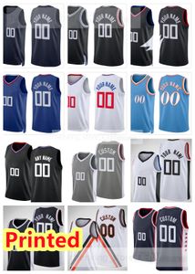 Maglie da basket stampate Kawhi Ivica 40 Zubac Bones 5 Hyland 2 Leonard Paul Russell P.J. 17 Tucker 0 Westbrook Terance 14 Mann 13 George James 1 Harden Norman 24 Powell