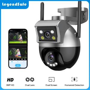 System 6mp Dual Lens Ptz Wifi Outdoor 10x Zoom Camera Color Night Vision Cctv Security Surveillance Cameras Auto Tracking Icam365