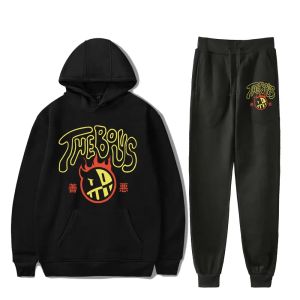 Joshdub The Boys Good vs Evil Merch 2 Pieces set Tracksuit Men hooded Sweatshirt+Pants Pullover Hoodie Casual Sportwear