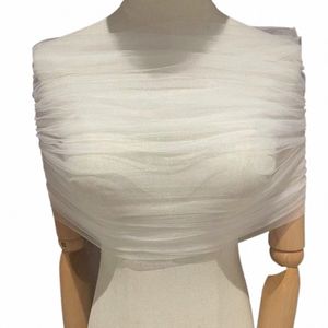 Tiulle Bridal Shawl Cover Arm Decorati Acries Wyjmowany szal Wedding Wrap Mish