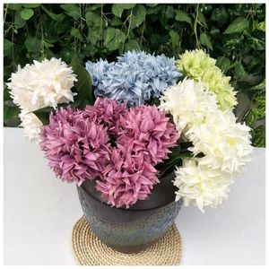 Decorative Flowers 45CM Simple And Creative Artificial Crystal Ball European Home Decoration Embroidery Silk Fabric Flower