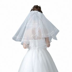 1,5m LG White/Ivory Wedding Véil curto de uma camada Véils de noiva Tulle Soft Tulle Cabeça Véu de Casamento Os accortos R41Y#