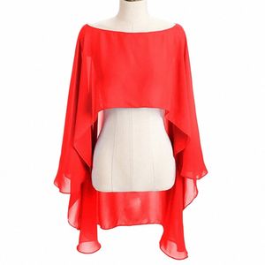 chiff Cape Bolero Women Femme Mariage Chalas Mujer Evening Wedding Bridal Jacket Wraps Accories Peleryna Cloak Boda Shawl x1Jw#