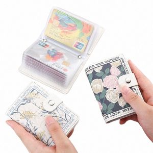 new Floral Card Bag Multiple Cards Slots ID Bank Credit Card Covers for Women Large Capacity Card Holders A8OH#