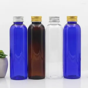Bottiglie di stoccaggio 200 pezzi da 150 ml bottiglia ricaricabile trasparente con tappo di alluminio 5 once per pulizia in plastica jar vuoto