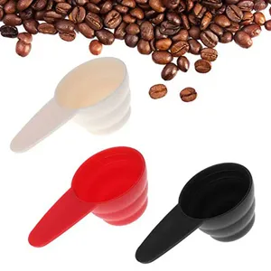 Kahve Kepçeleri 9 PCS 3 Seviye Ölçekli Kaşıkları Ölçüyor Kepçe Plastik Kaşık Zemin Cafe Fasulyesi Süt Meyve Tozu Mutfak Araçları