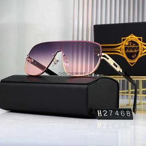 2024 Fashion conjoined box sunglasses new couple personality mens trend frameless cut edge