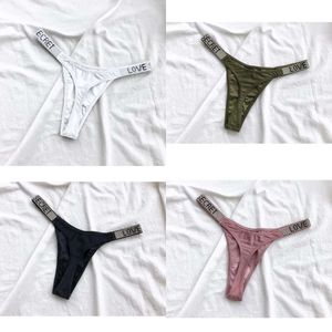 Girl Fiess Sexy Seamless Panties Sex String LOVE High Waist Sporty Women Underwear Thongs Cotton Female Lingerie Thong