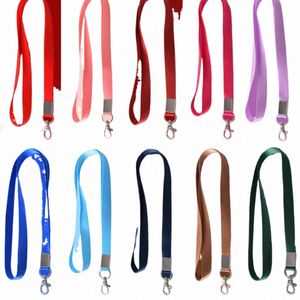 Schlüsselketten -ID -Tag -Name Badge Halter Lanyard Feste Farbe Mitarbeiter Passkartenhülle Hülle Erlaubnis Abdeckungs Badge Neckriemen U6CB#