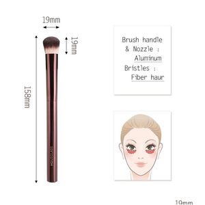 Make -up -Bürsten Neue Vanish Nahtloses Finish Concealer Pinsel Metallgriff Weiche Borsten Winkel groß