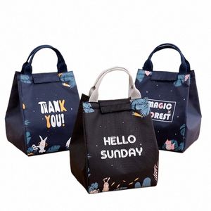 forest Insulated Lunch Box Bag Student Office Bento Food Lunch Bags With Free Ship Aluminum Foil Tote Thermal Cooler Bag i8vR#