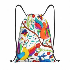 Otomi messicano frs borse da coulstring amato da donna uomo pieghevole palestra sportiva sackpack messico di allenamento tessili zaini b87d#