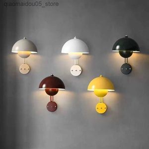 Lampen Schatten Design Bunte Wandlampe Einfache LED -Nachtlampe für Schlafzimmer Wohnzimmer Dekoration kreative Kinderzimmer Wandlampe Q240416