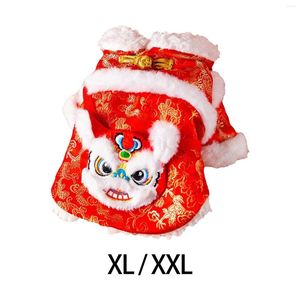 Köpek giyim Çin yılı kostüm kutsama mutlu kıyafetler tang takım elbise bichon teddy kediler köpekler parti için
