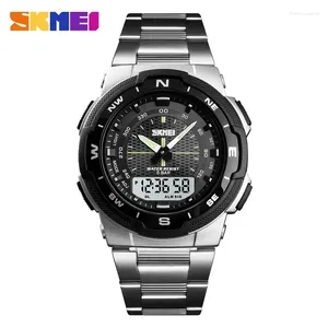 腕時計SKMEI 1370 Quartzデジタルウォッチカウントダウンスポーツ防水電子メンズLEDクロック1454 Reloj Masculino