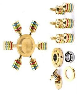 Spinning Top Spinner Rainbow Metal Copper Bearing mässing fidget för autism Vuxen Anti Relieve Stress Hand Toy Spiner 2211292845054