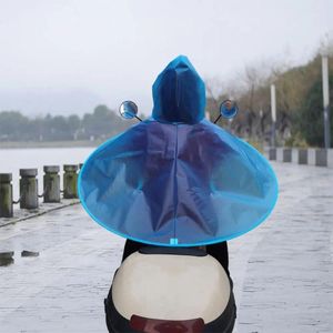 Raincoats Separate Umbrella Hat Poncho For Electric Vehicle Rainproof Oxford Motorbike Raincoat UFO Intensification