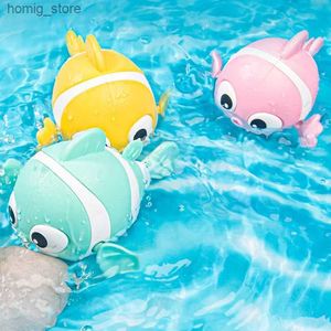Sand Play Water Fun Baby shower toy swimming fish cartoon animal floating water game classic mechanical mechanism toddler Y240416