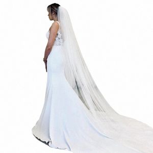 Dream elegante Casamento Véu de 3 metros de tule de tule macio accortos de casamento branco véu de noiva simples com pente u12q#
