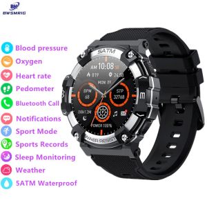 Watches BWSMrig New Men's Smart Watch 5Atm Waterproof Bluetooth Call Heart Sleep Monitoring Outdoor Sports Fitness Smartwatch Men