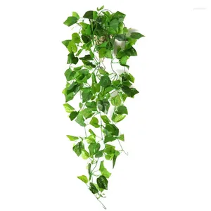 Decorative Flowers Artificial Hang Plants Faux Greenery Plant For Wall Home Room Indoor Outdoor Decor