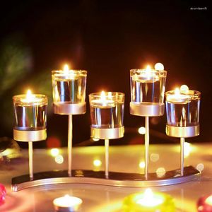 Titulares de velas Candas de Natal Candelabrumes Decor de mesa moderno Formulário Wed Decores Bares Metal Bougeoir Room Holder para CAN