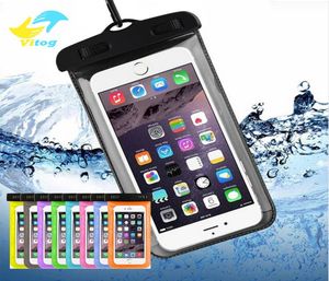 Vitog Waterproof Cases Bag PVC Universal Phone Pouch med Compass -väskor för dykningssimning av smartphones upp till 58 tum9282875